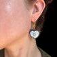 Rococo Blue Heart Earrings with Walnut Backing & Gold Star Detail – Acrylic Hoop Jewellery