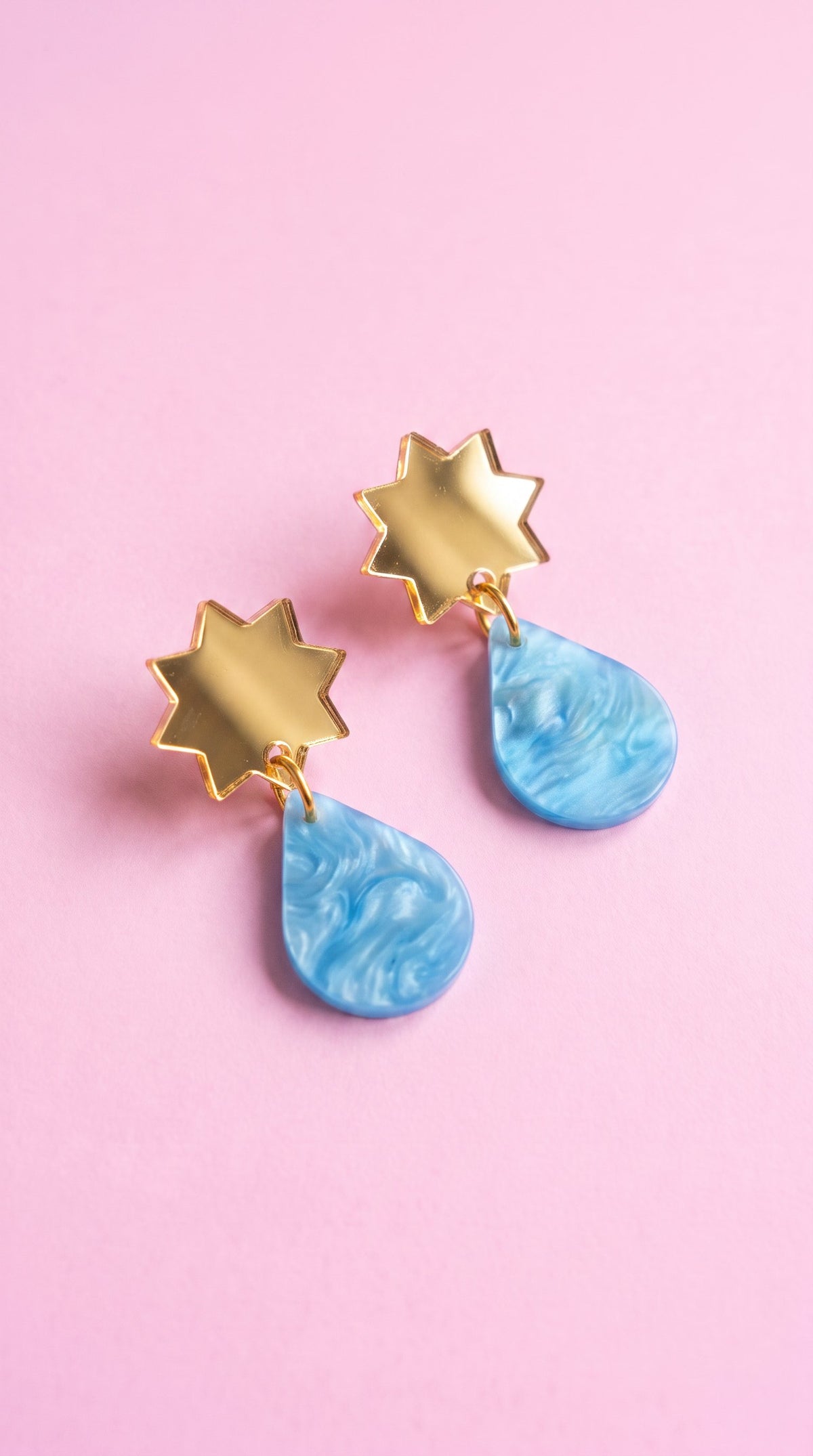 Star & Raindrop Earrings – Colourful Gallery Pop Statement Jewellery