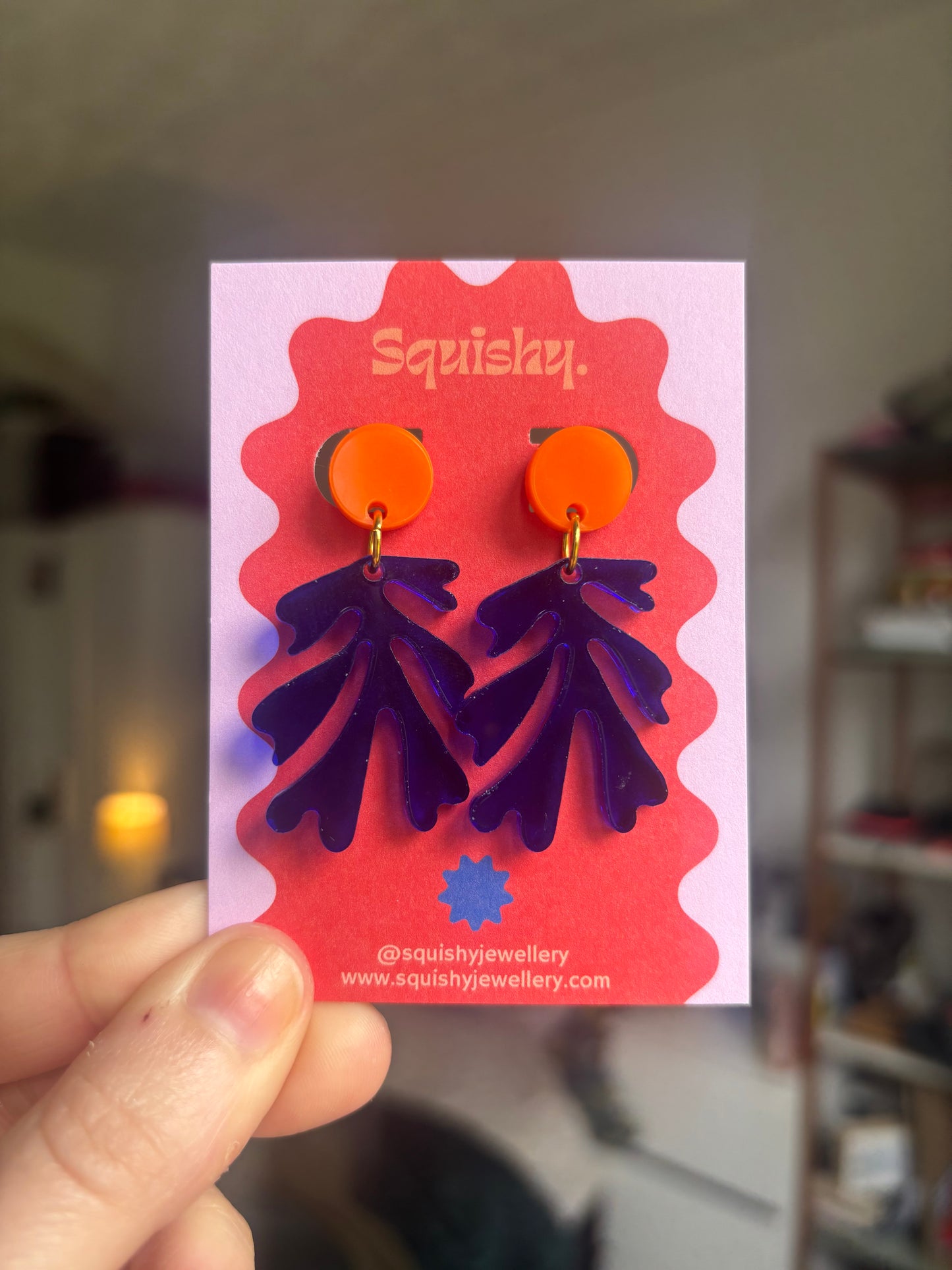 Matisse Inspired Seaweed Earrings – Wearable Art Statement Jewellery
