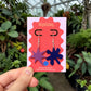 Purple and Navy Kiki & Bouba Statement Earrings | Wearable Art