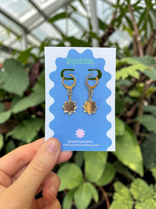 Mini Gold Star Huggie Hoop Earrings – Gallery Pop Celestial Jewellery