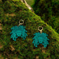 Green Medusa Earrings Mirrored Acrylic Medusa Head Hoops Mythic Statement Jewellery Goth Alt Fashion Ancient Greece, Classics Witchy Costume