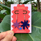 Purple and Navy Kiki & Bouba Statement Earrings | Wearable Art
