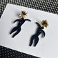 Matisse-Inspired Cut-Out Statement Earrings | Abstract Figure