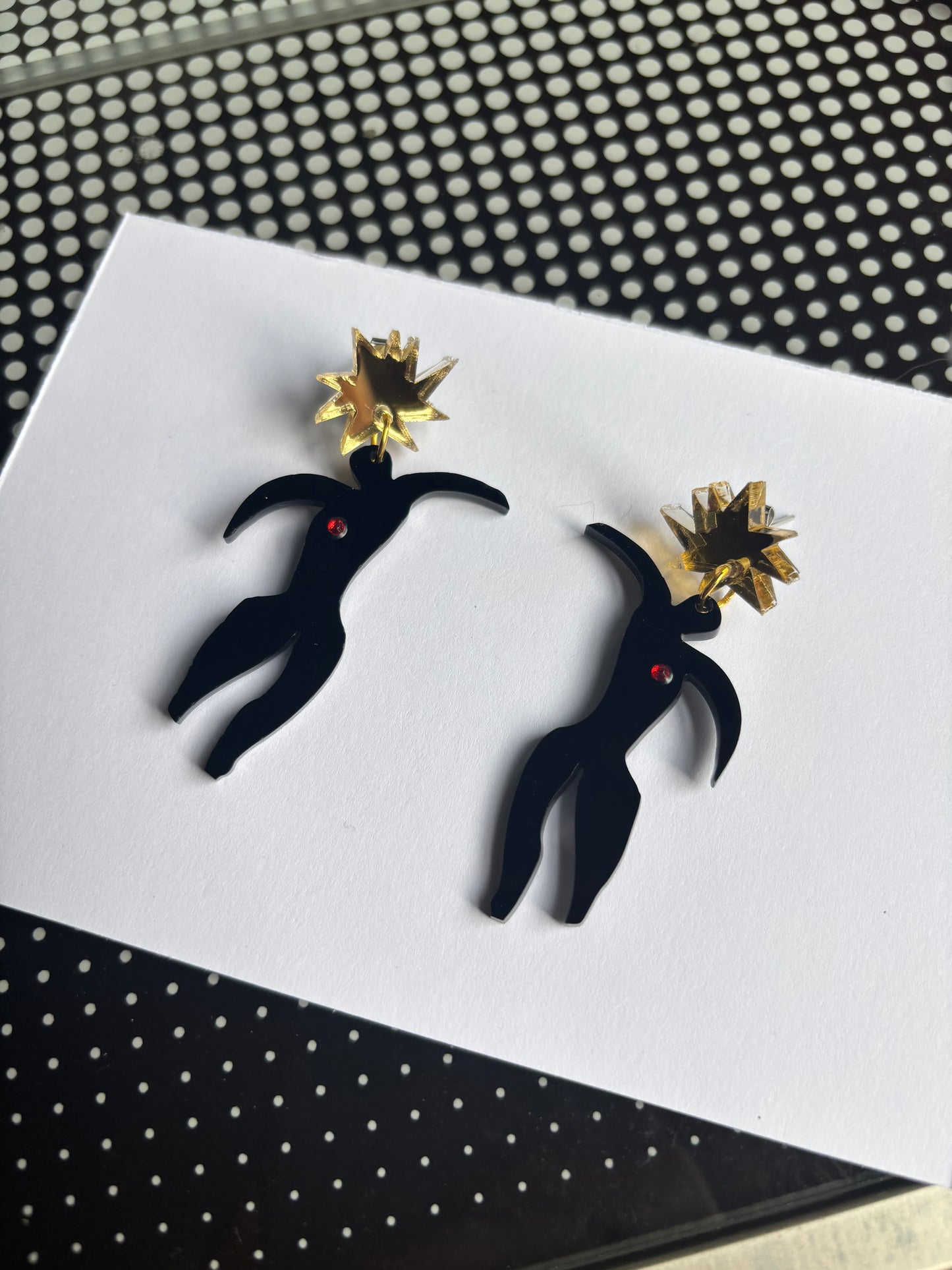Matisse-Inspired Cut-Out Statement Earrings | Abstract Figure