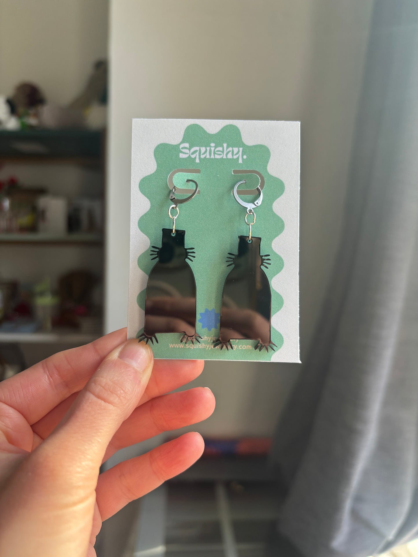 Babadook Earrings – Black Horror Silhouette Acrylic Dangles