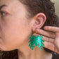 Green Medusa Earrings Mirrored Acrylic Medusa Head Hoops Mythic Statement Jewellery Goth Alt Fashion Ancient Greece, Classics Witchy Costume