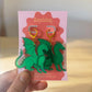 Dragon Earrings – Welsh Inspired Gothic Alt Jewellery, Acrylic Statement Earrings (Red & Green)