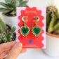 Gold Sacred Heart Hoop Earrings – Gothic Alt Jewellery, Spiked Heart Acrylic Earrings