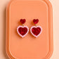 Pink & Red Statement Earrings - Retro Acrylic Earrings Cute Valentine, Barbiecore Kawaii Sabrina Carpenter, Y2K Heart Earrings Gifts for Her