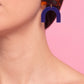 Bauhaus Statement Earrings | Red, Tortoiseshell & Navy Geometric Wearable Art