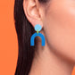 Bauhaus Statement Earrings | Light blue, Azure & Lime GreenTortoiseshell & Navy Geometric Wearable Art