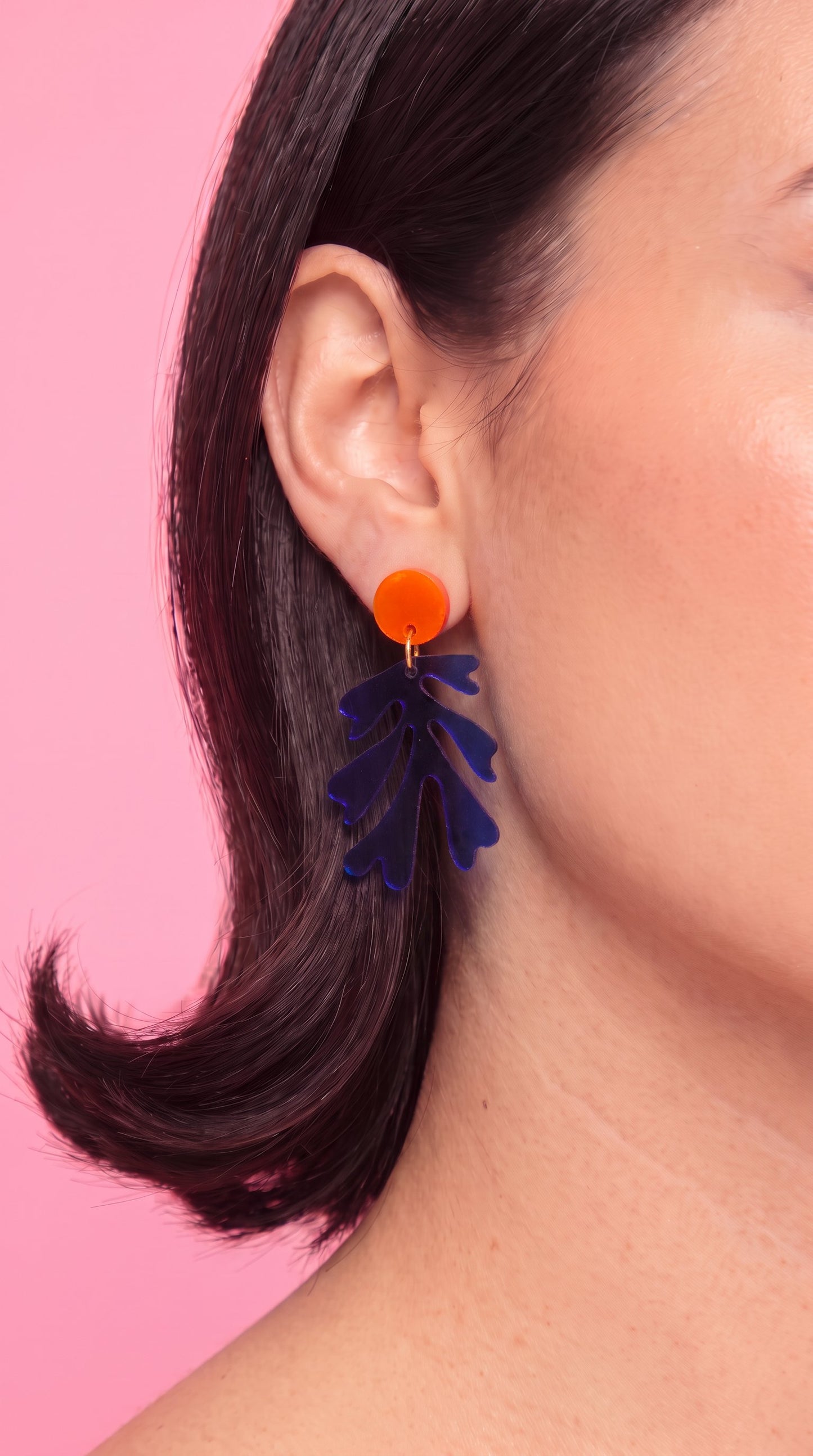 Matisse Inspired Seaweed Earrings – Wearable Art Statement Jewellery