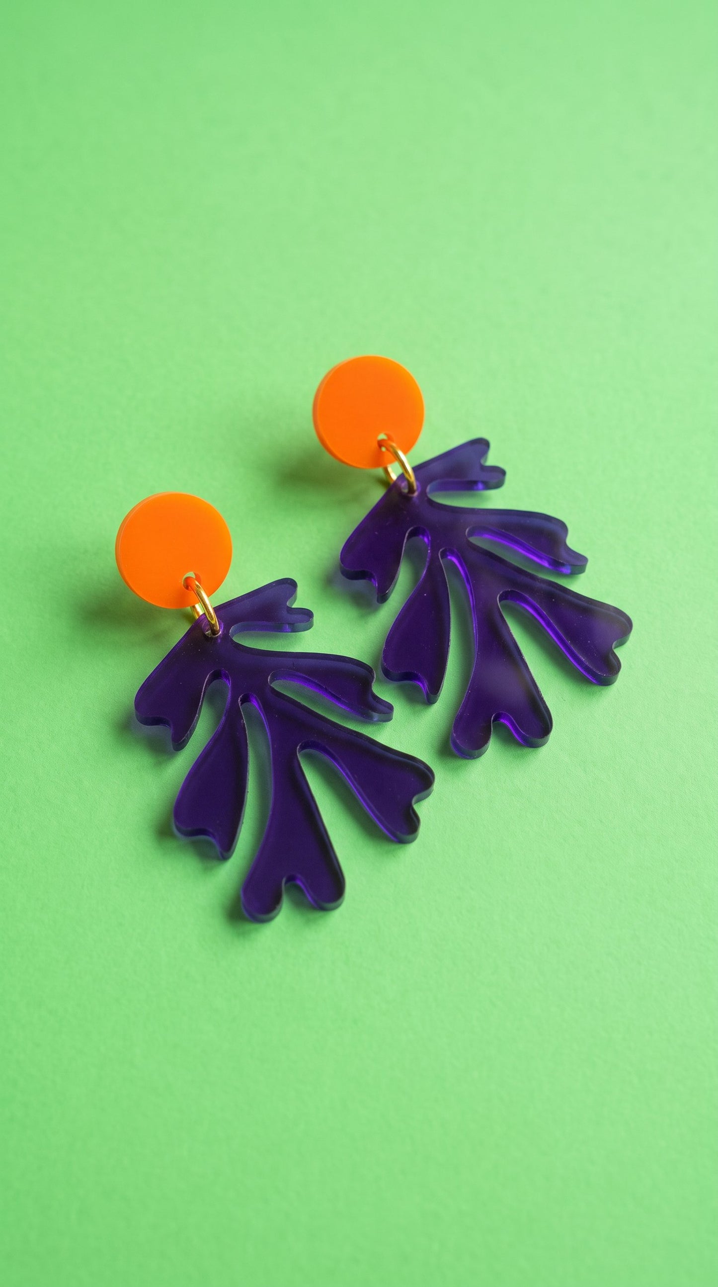 Matisse Inspired Seaweed Earrings – Wearable Art Statement Jewellery
