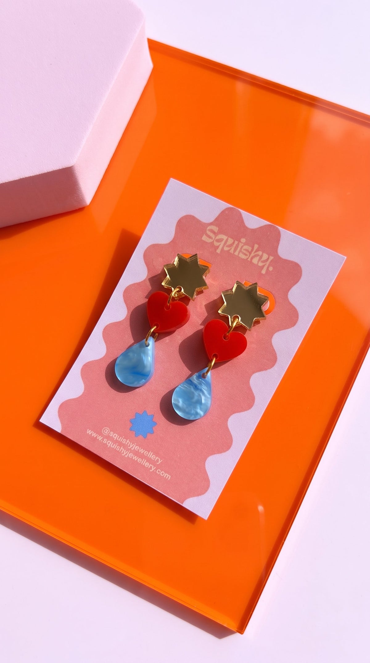 Star, Heart & Raindrop Earrings – Gallery Pop Art Jewellery