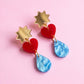 Star, Heart & Raindrop Earrings – Gallery Pop Art Jewellery