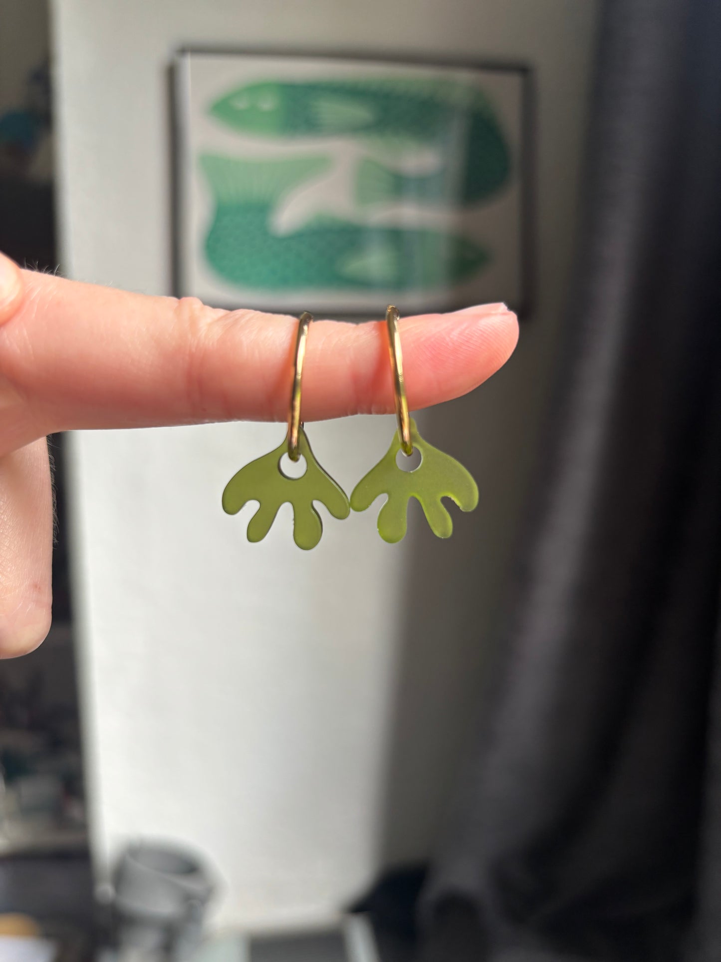 Matisse-Inspired Interchangeable Charm Hoop Earrings | 3 Styles