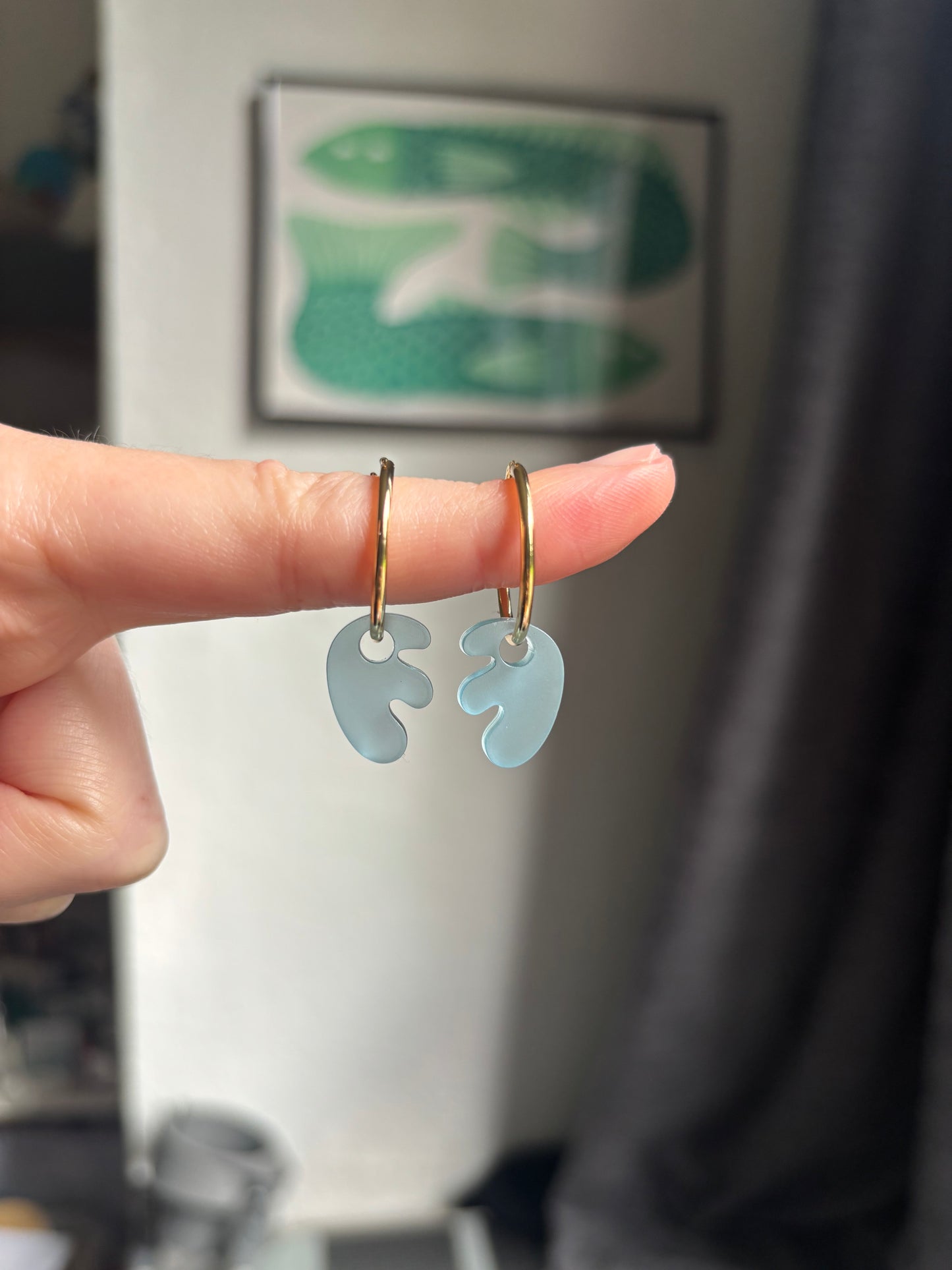 Matisse-Inspired Interchangeable Charm Hoop Earrings | 3 Styles