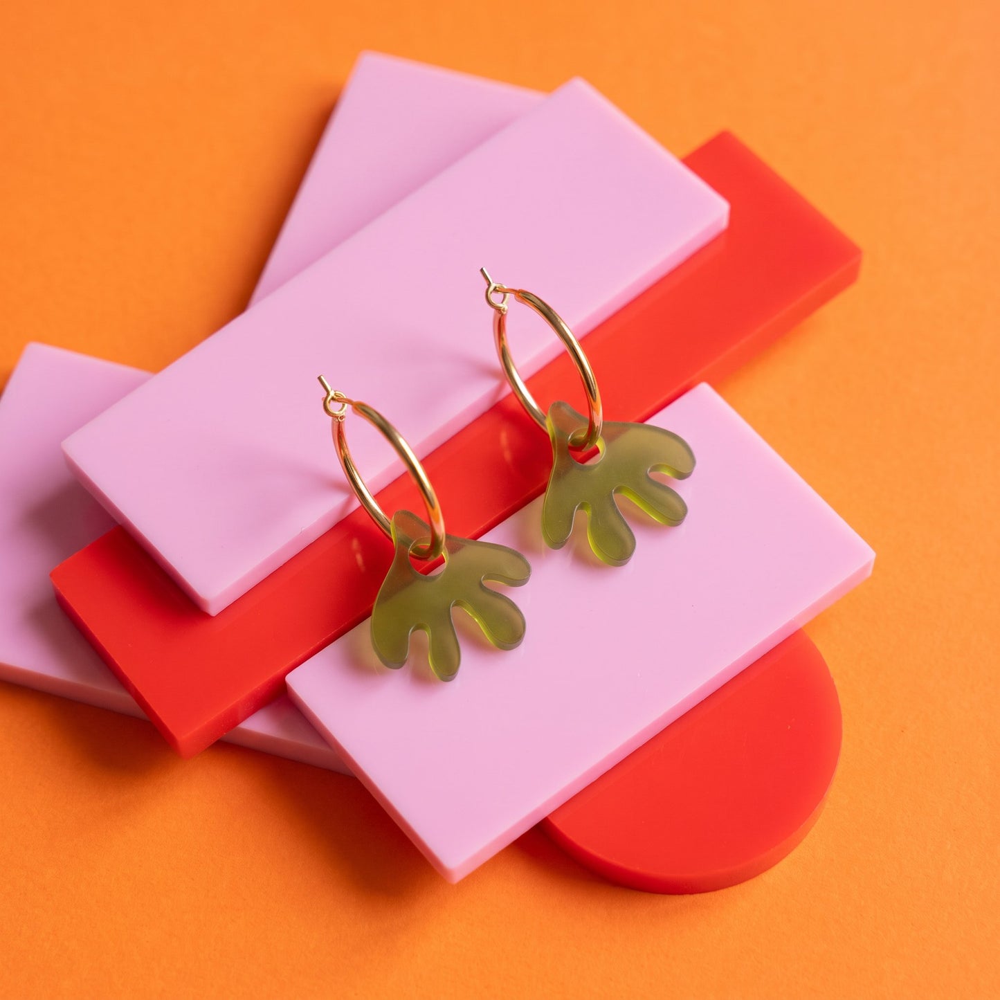 Matisse-Inspired Interchangeable Charm Hoop Earrings | 3 Styles