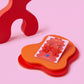 Matisse Inspired Huggie Hoop Earrings | Orange Abstract Leaf