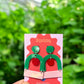 Bauhaus Statement Earrings | Pink, Red & Green Geometric Wearable Art