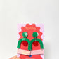 Bauhaus Statement Earrings | Pink, Red & Green Geometric Wearable Art