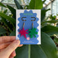 Pink and Green Kiki & Bouba Statement Earrings | Wearable Art