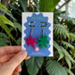 Pink and Green Kiki & Bouba Statement Earrings | Wearable Art