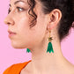 Colourful Starburst Drop Earrings – Acrylic Statement Earrings, Lightweight Art Jewellery