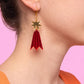 Colourful Starburst Drop Earrings – Acrylic Statement Earrings, Lightweight Art Jewellery