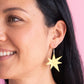 Yellow and Purple Kiki & Bouba Statement Earrings | Wearable Art