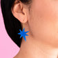 Blue and Green Kiki & Bouba Statement Earrings | Wearable Art