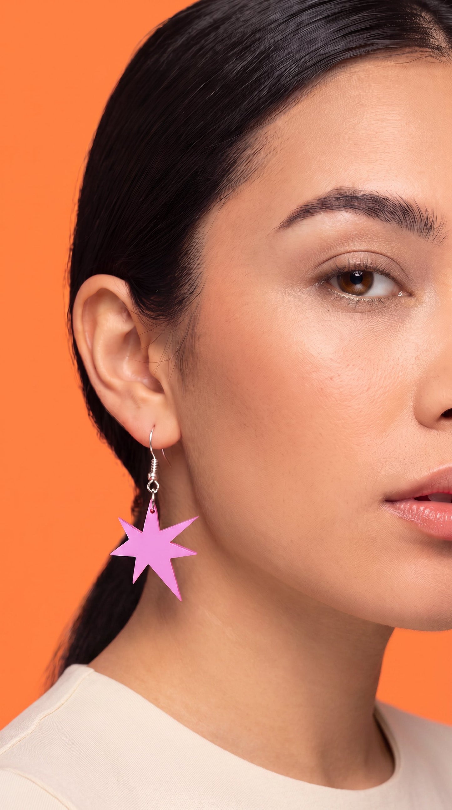 Pink and Blue Kiki & Bouba Statement Earrings | Wearable Art