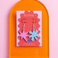 Pink and Blue Kiki & Bouba Statement Earrings | Wearable Art