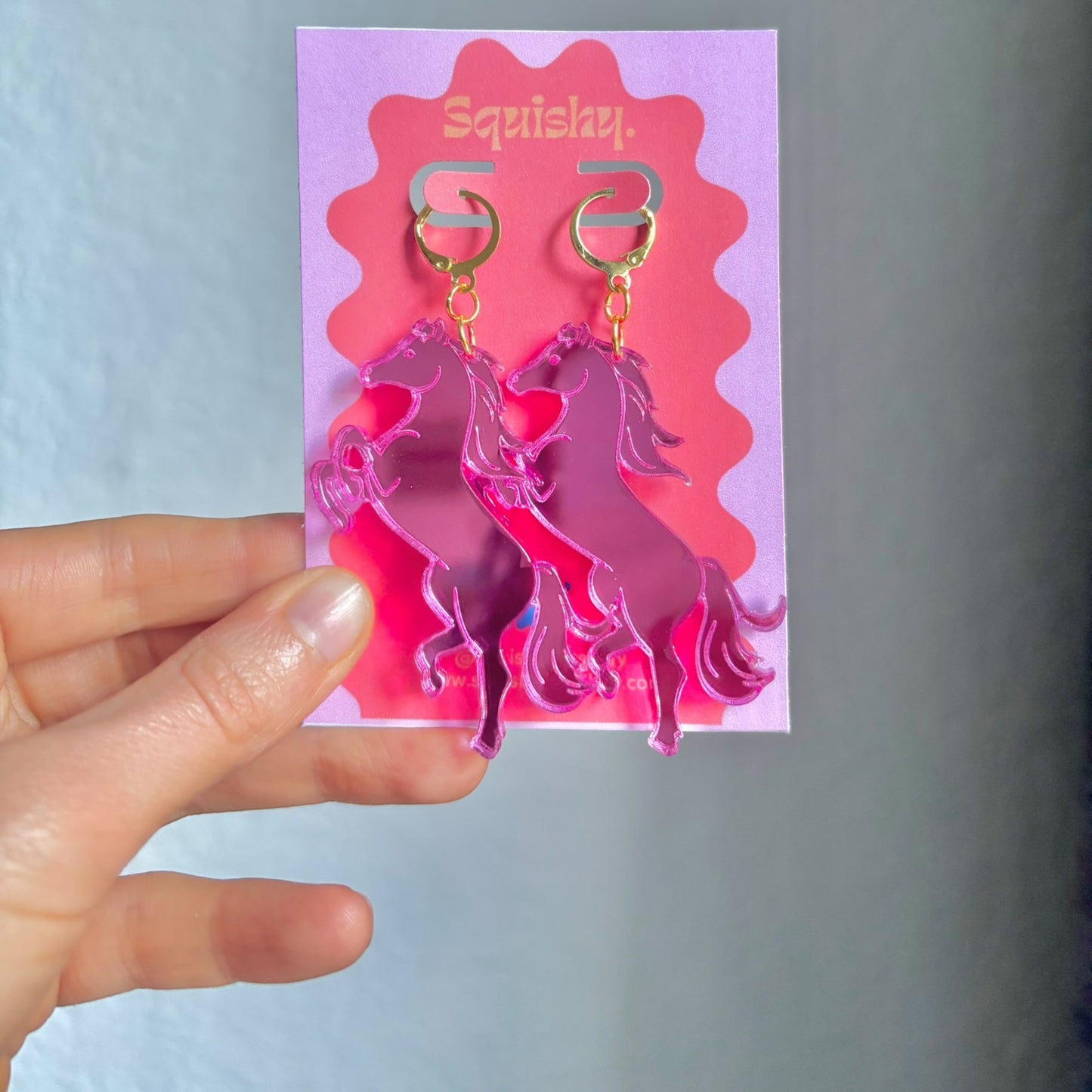 Pink Pony Club Earrings - Chappell Roan Inspired Merch Horse Earrings, Y2K Statement Jewelry, Barbiecore Cowgirl Aesthetic, Western Rodeo