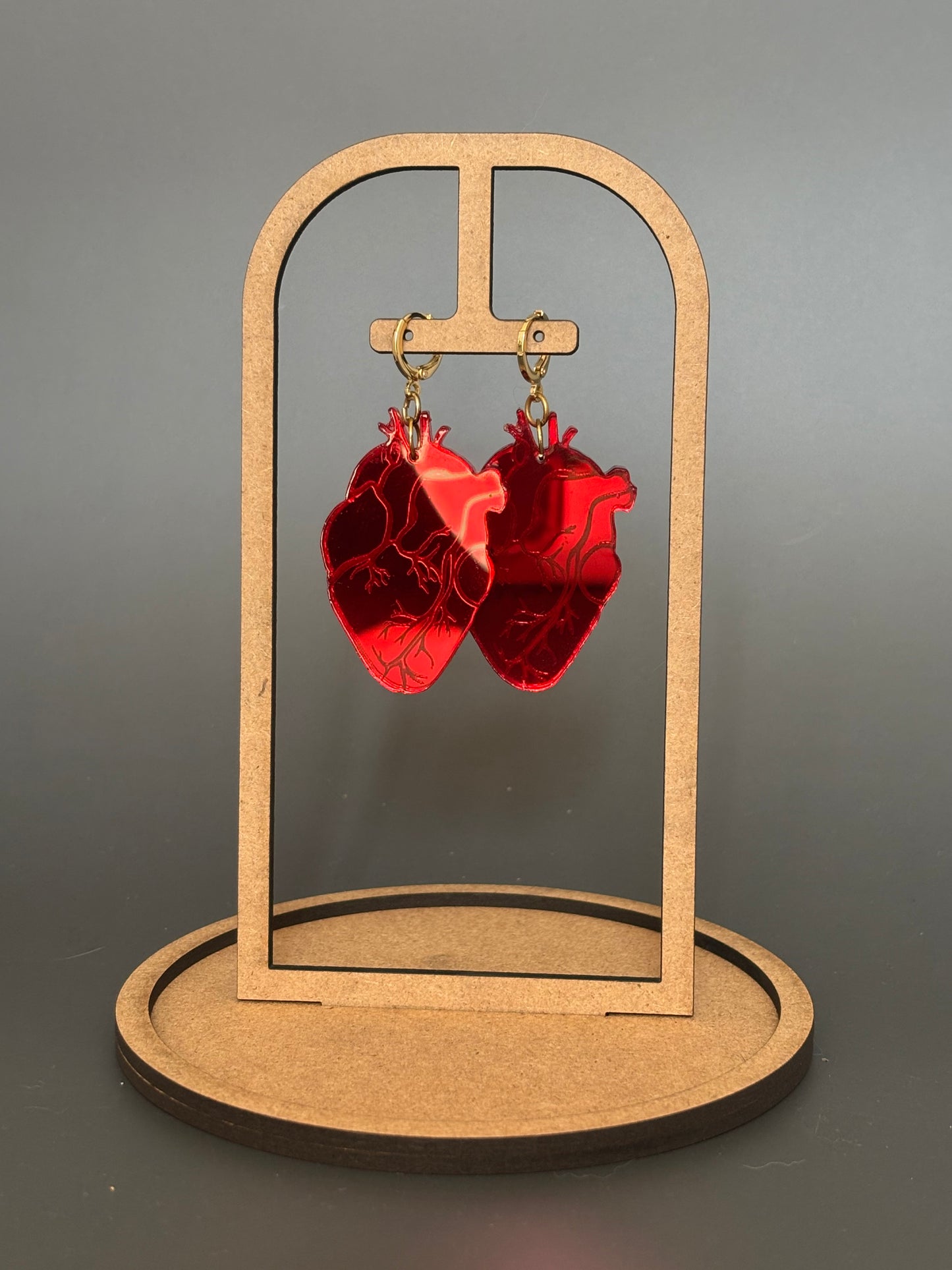 Red Anatomical Heart Earrings – Sheer Acrylic Statement Jewellery | Alt Fashion, Y2K Aesthetic, Whimsygoth (Copy)