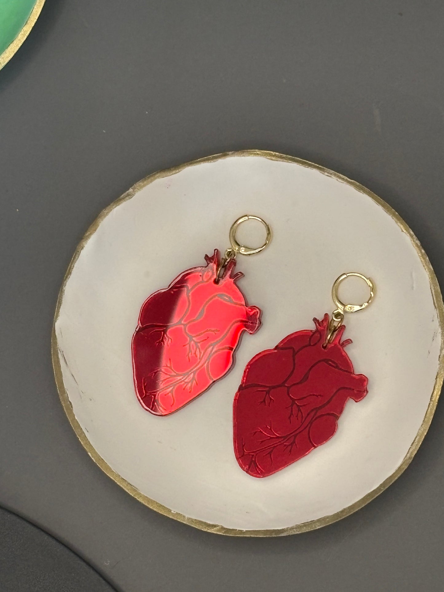 Red Anatomical Heart Earrings – Sheer Acrylic Statement Jewellery | Alt Fashion, Y2K Aesthetic, Whimsygoth (Copy)