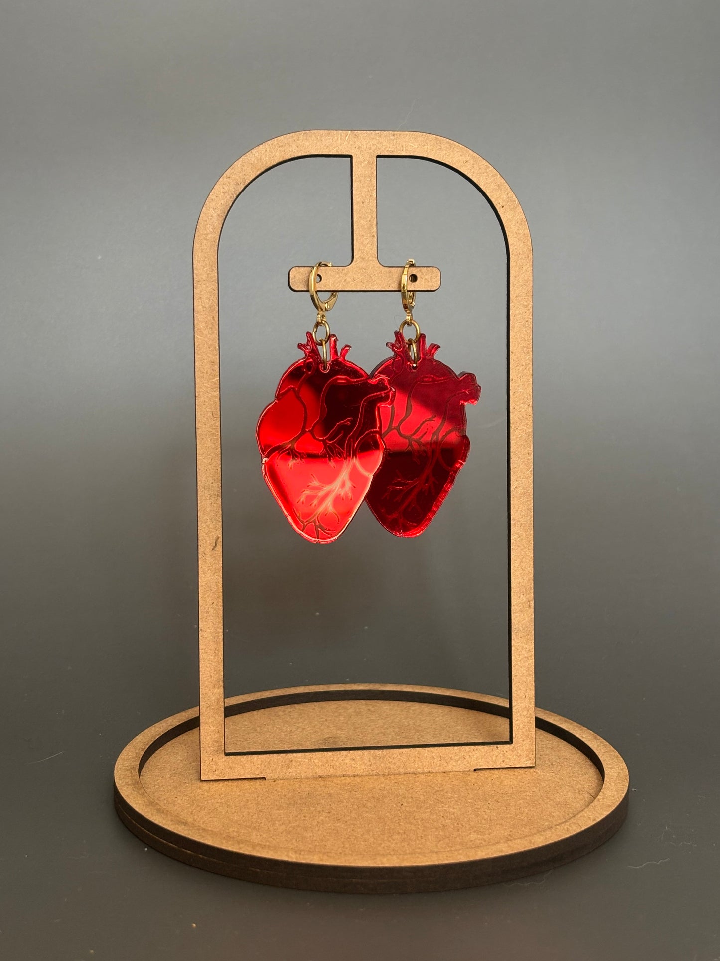 Red Anatomical Heart Earrings – Sheer Acrylic Statement Jewellery | Alt Fashion, Y2K Aesthetic, Whimsygoth (Copy)