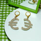 CMAT Euro Earrings Acrylic Mirror Euro Country Sign Statement Merch Earrings Alt Country Pop Y2K Currency Earrings Drag Brexit Political