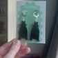 Babadook Earrings – Black Horror Silhouette Acrylic Dangles