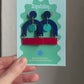 Bauhaus Statement Earrings | Navy Blue, Red & Blue Geometric Wearable Art