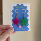 Pink and Green Kiki & Bouba Statement Earrings | Wearable Art