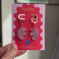 Matisse Inspired Huggie Hoop Earrings | Blue Split Leaf