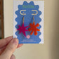 Pink and Orange Kiki & Bouba Statement Earrings | Wearable Art